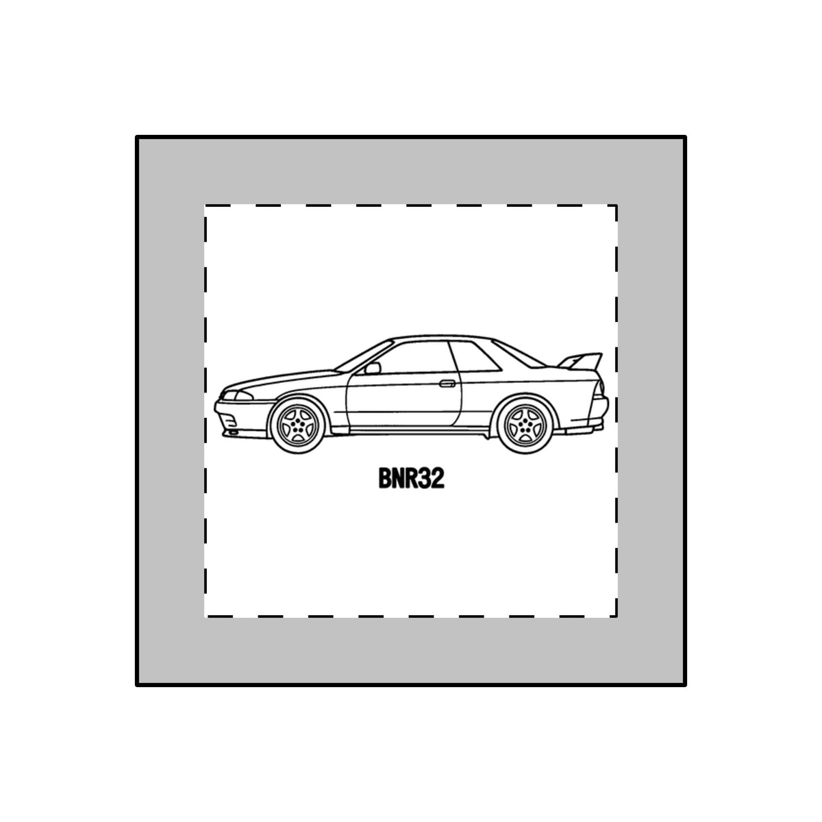 Nissan Skyline GT-R R32 Keychain — Line Art Outline JDM Acrylic Keychain