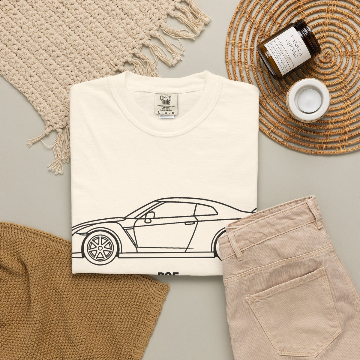 Nissan GT-R R35 T-Shirt — Line Art Outline JDM Shirt