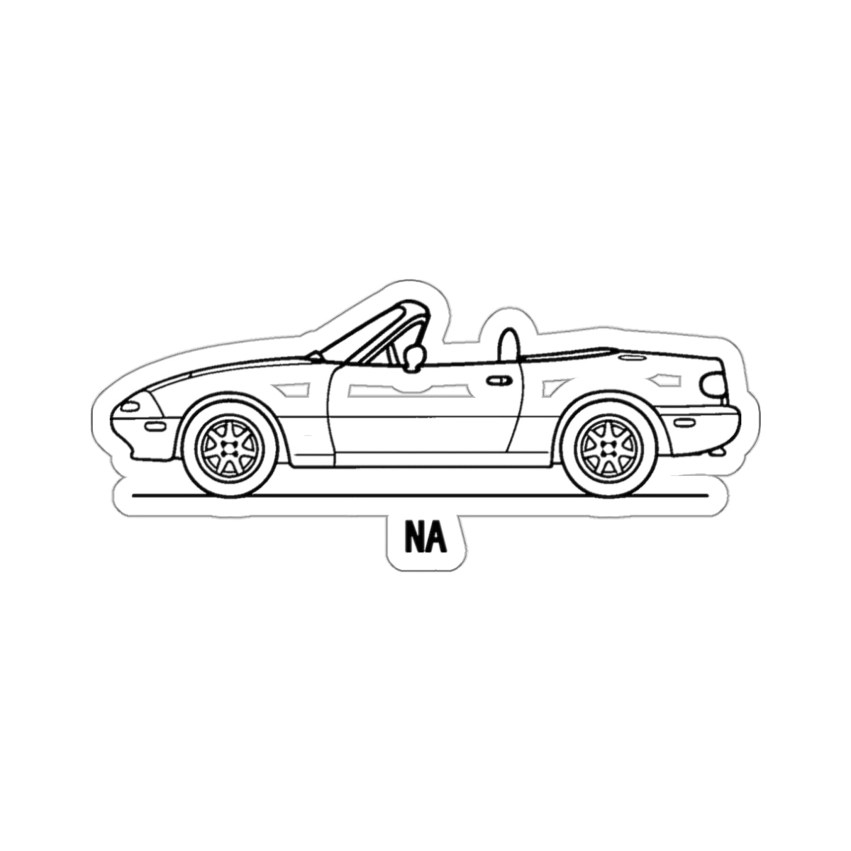 Mazda Miata NA Sticker — Line Art Outline JDM Vinyl Decal