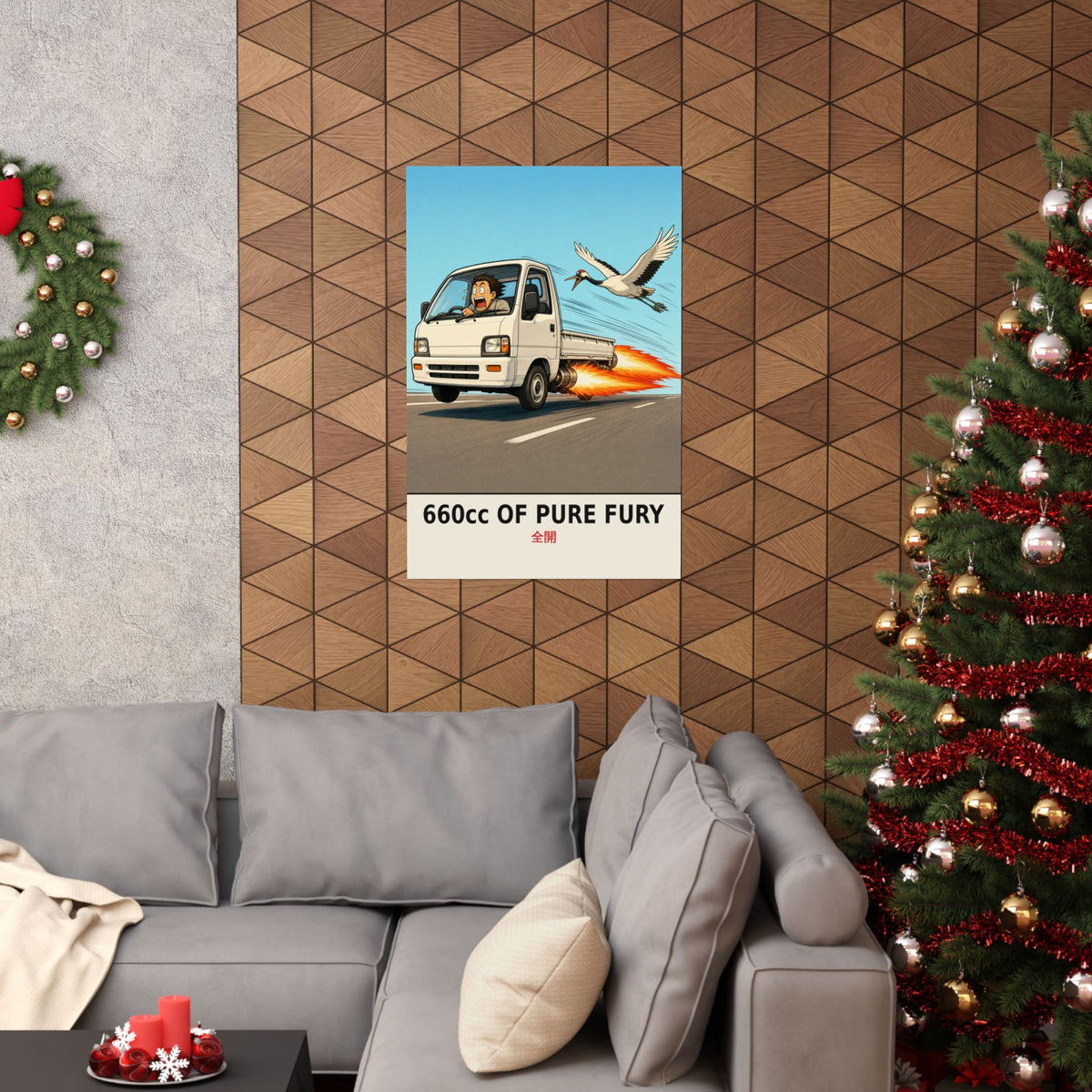 Funny Kei Truck Poster — 660cc of Pure Fury Rocket Mini Truck Wall Art