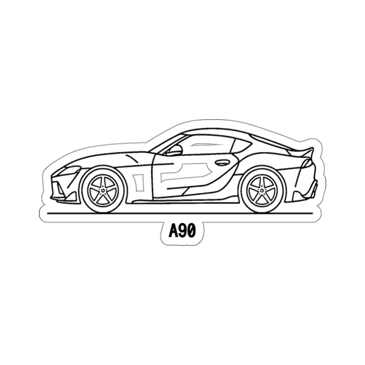 Toyota GR Supra A90 Sticker — Line Art Outline JDM Vinyl Decal