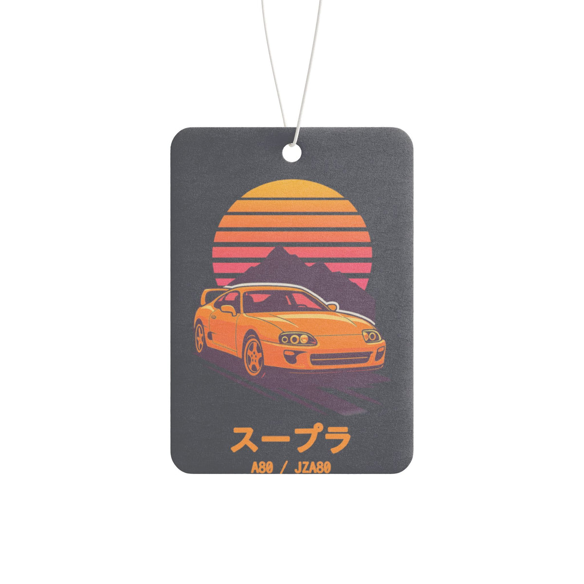 Toyota Supra MK4 Car Air Freshener — Retro Sunset JDM Hanging Freshener