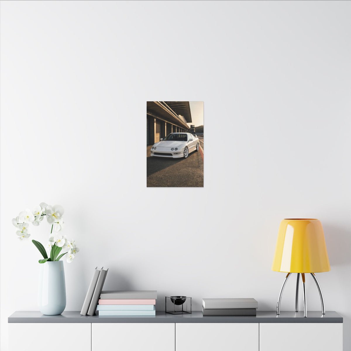 Honda Integra Type R DC2 Canvas Wall Art — Pit Lane Photoreal JDM Car Art