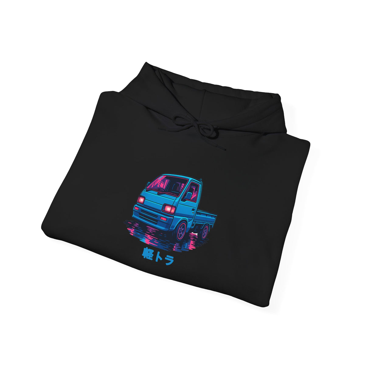 Cyber Neon Kei Truck Hoodie — Japanese Mini Truck JDM Car Hoodie