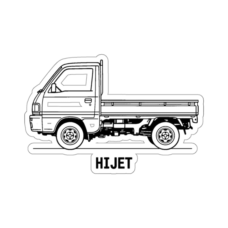 Daihatsu Hijet Kei Truck Sticker — Line Art Mini Truck Decal