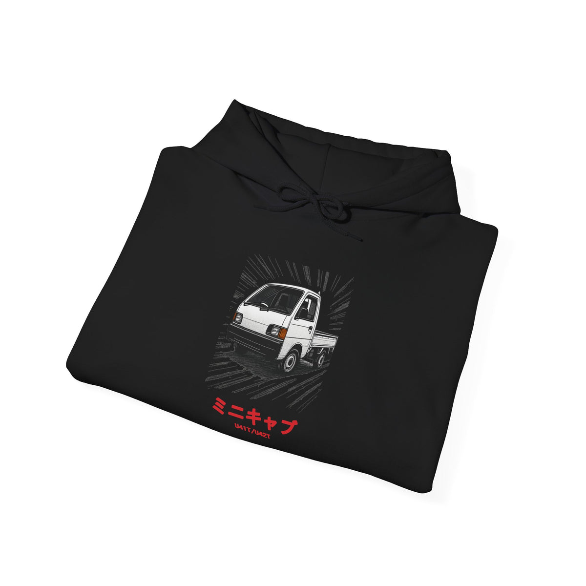 Mitsubishi Minicab Kei Truck Hoodie — Manga Panel Japanese Mini Truck Hoodie
