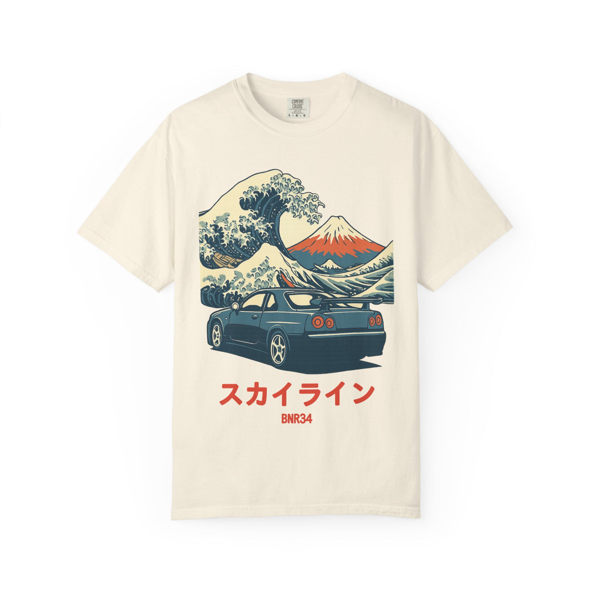 Nissan Skyline GT-R R34 T-Shirt — Ukiyo-e Wave JDM Car Shirt