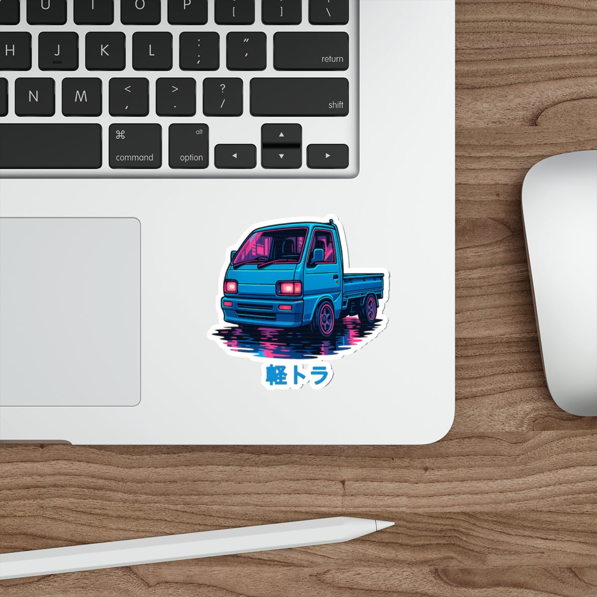 Cyber Neon Kei Truck Sticker — Japanese Mini Truck JDM Vinyl Decal