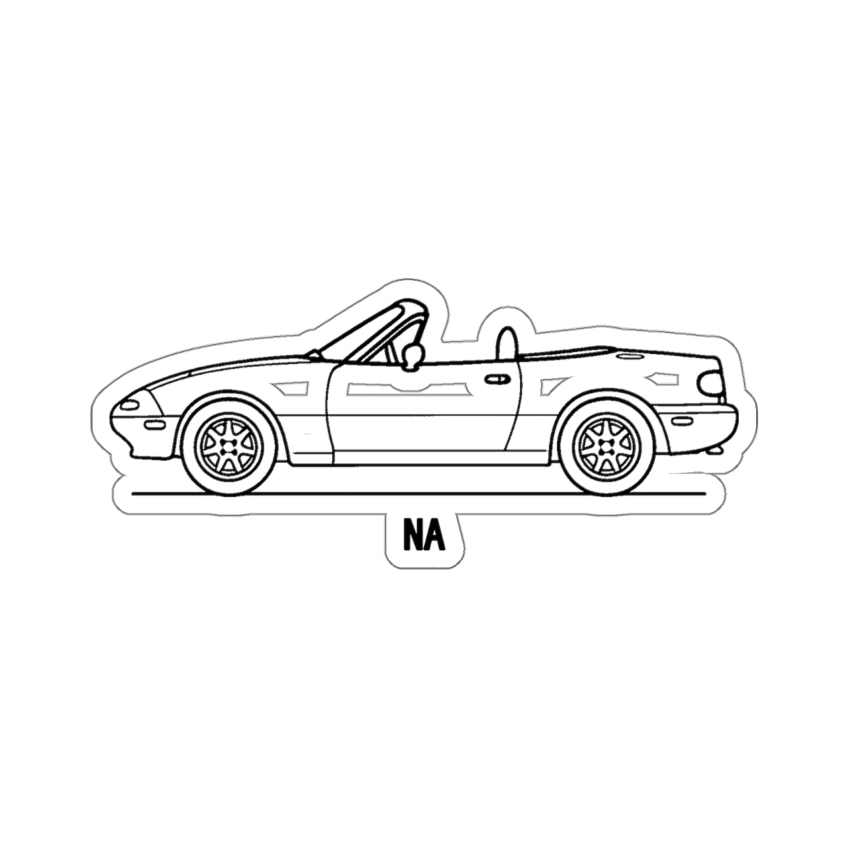 Mazda Miata NA Sticker — Line Art Outline JDM Vinyl Decal