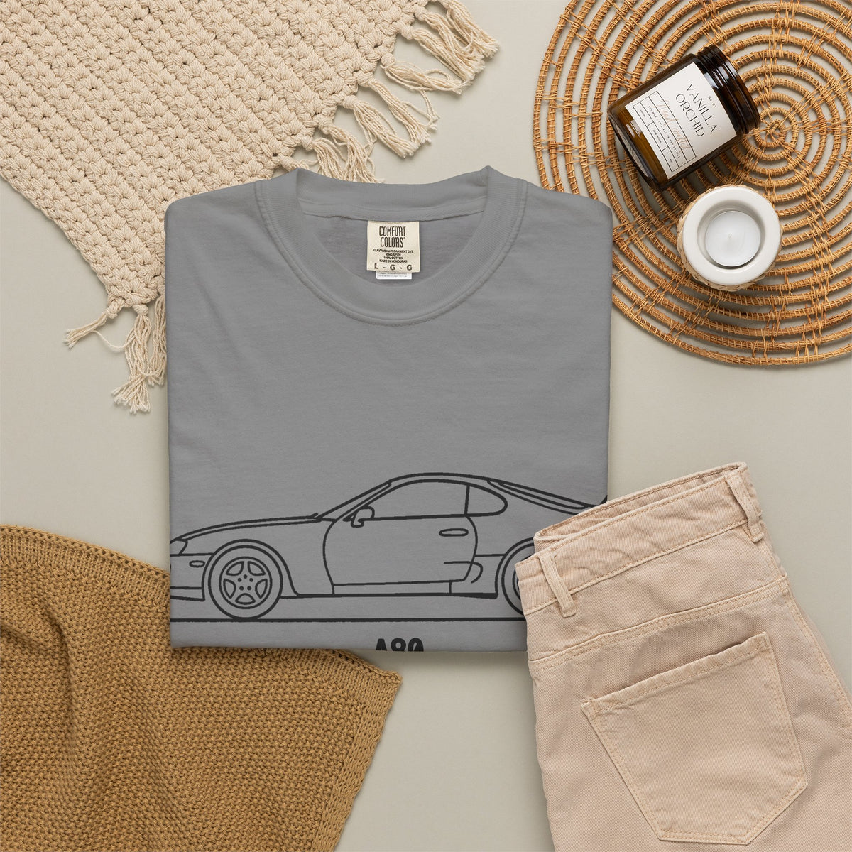 Toyota Supra MK4 T-Shirt — Line Art Outline JDM Shirt