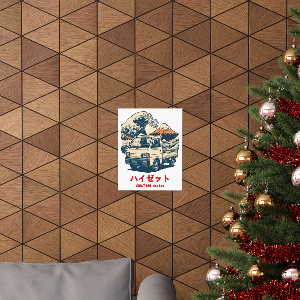 Daihatsu Hijet Kei Truck Poster — Ukiyo-e Wave Japanese Mini Truck Poster