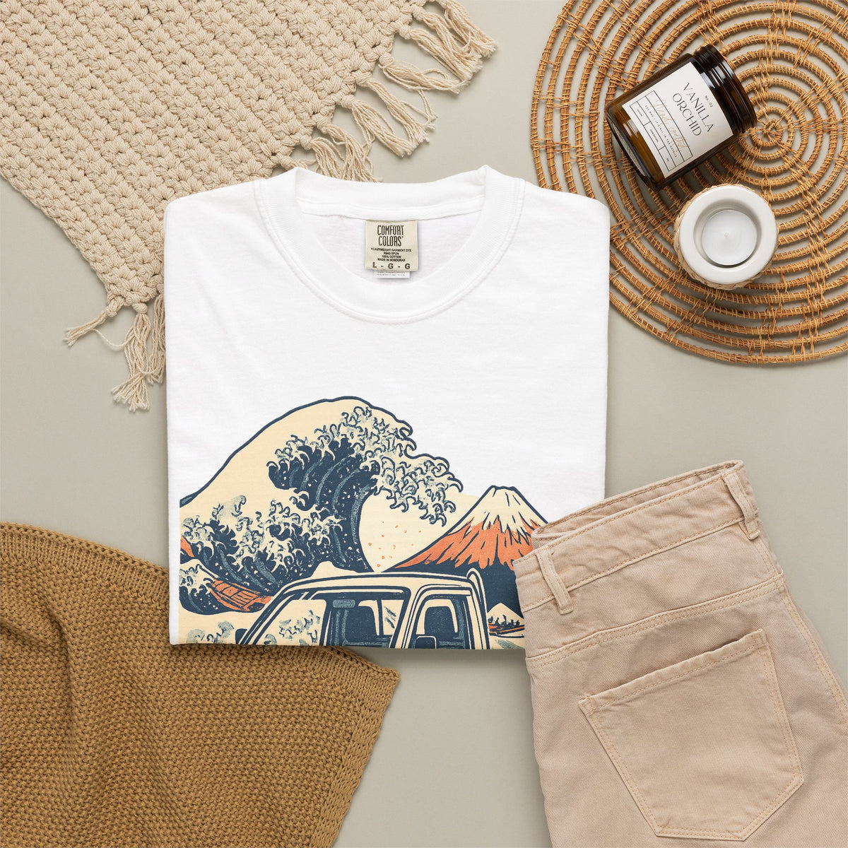 Daihatsu Hijet Kei Truck T-Shirt — Ukiyo-e Wave Japanese Mini Truck T-Shirt
