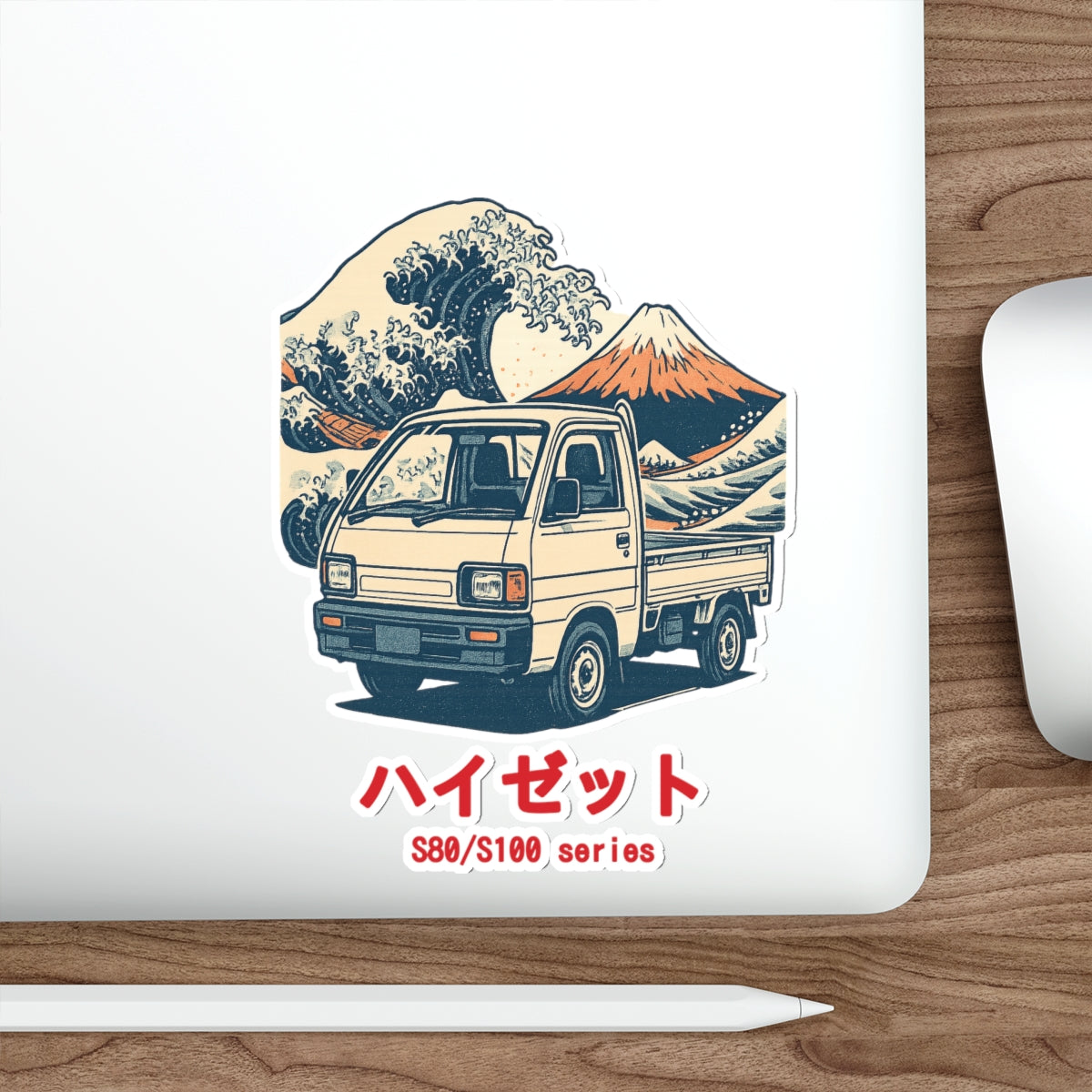 Daihatsu Hijet Kei Truck Sticker — Ukiyo-e Wave Japanese Mini Truck Sticker