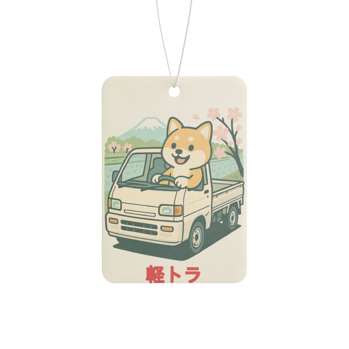 Shiba Inu Kei Truck Car Air Freshener — Cute JDM Hanging Freshener