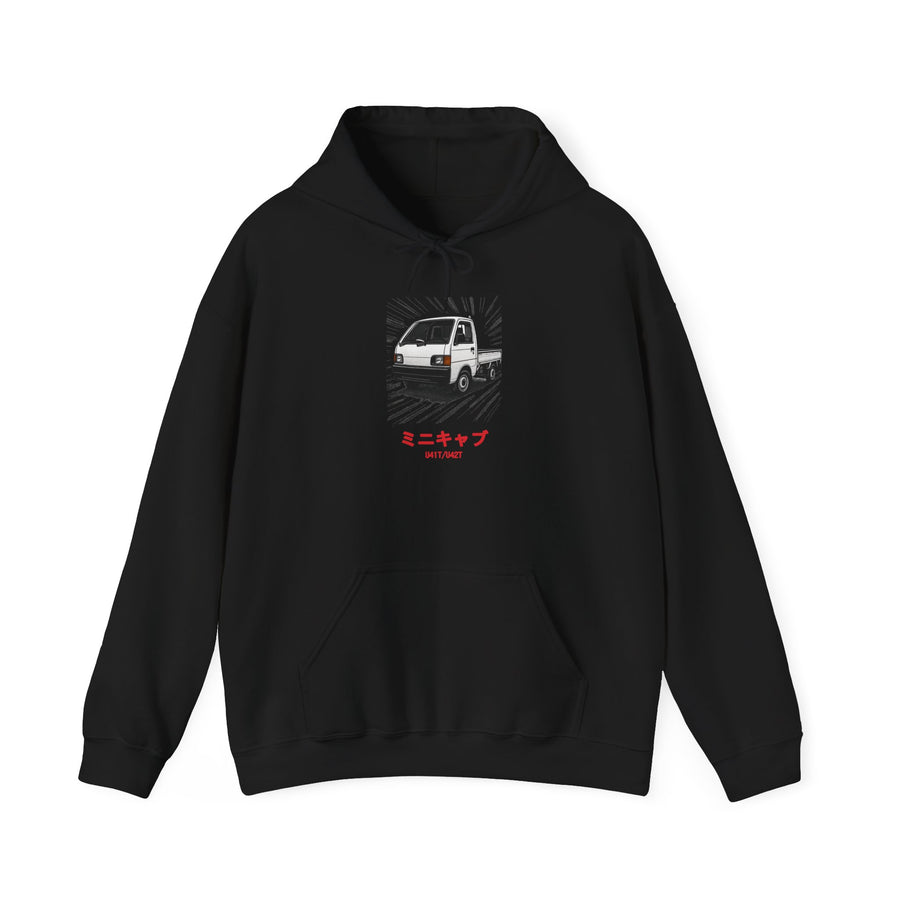 Mitsubishi Minicab Kei Truck Hoodie — Manga Panel Japanese Mini Truck Hoodie