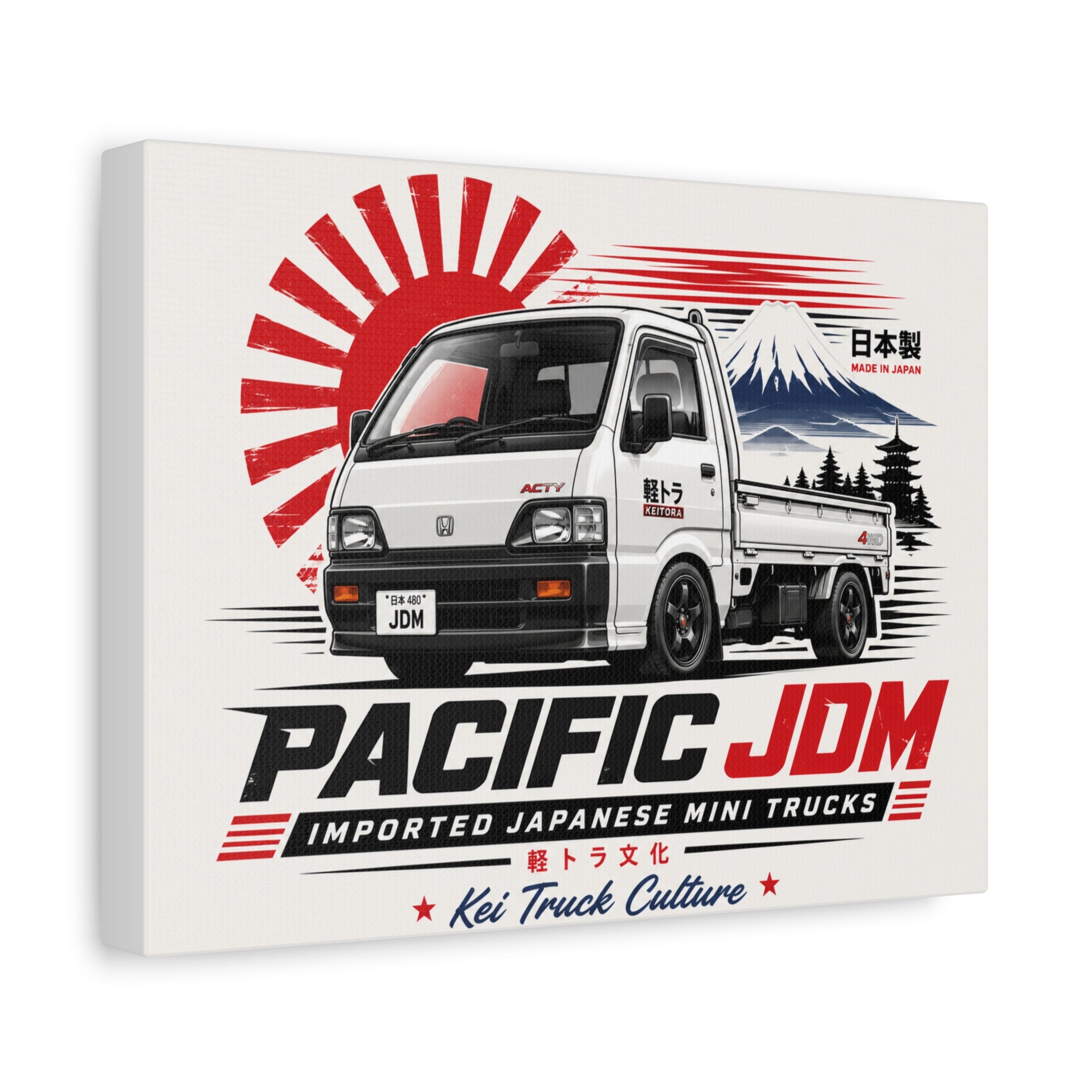 Pacific JDM Kei Truck Canvas Print — Japanese Mini Truck Wall Art
