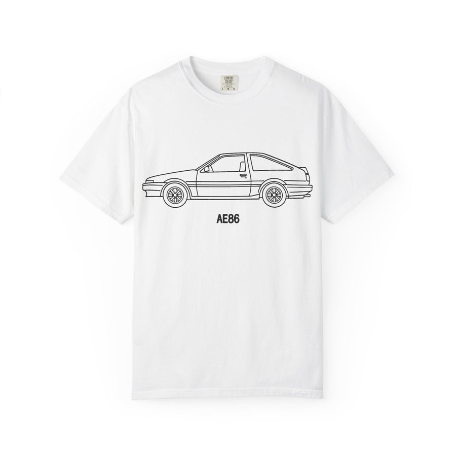 Toyota AE86 Trueno T-Shirt — Line Art Outline JDM Shirt