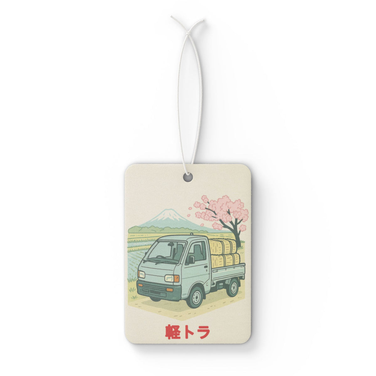 Kei Truck Mt. Fuji Car Air Freshener — Rice Field Japanese Mini Truck Freshener