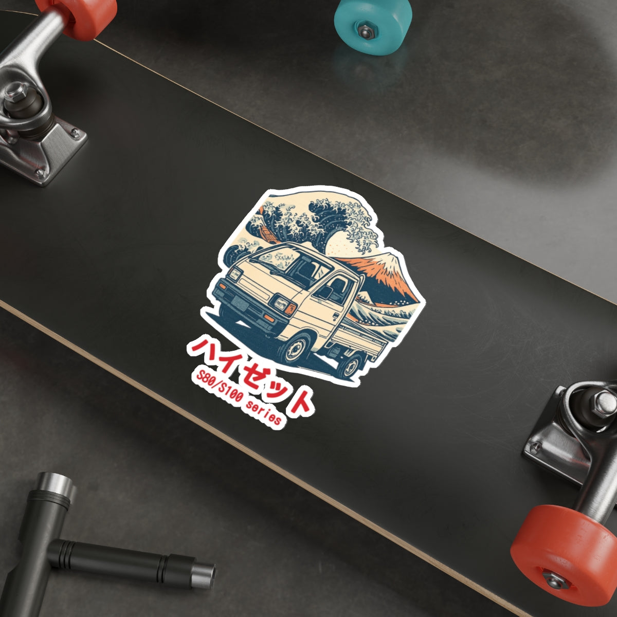 Daihatsu Hijet Kei Truck Sticker — Ukiyo-e Wave Japanese Mini Truck Sticker
