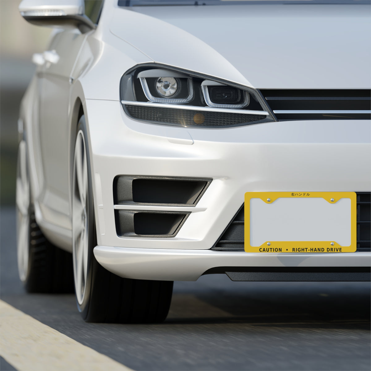 Right Hand Drive License Plate Frame — 右ハンドル Caution RHD JDM Import Frame