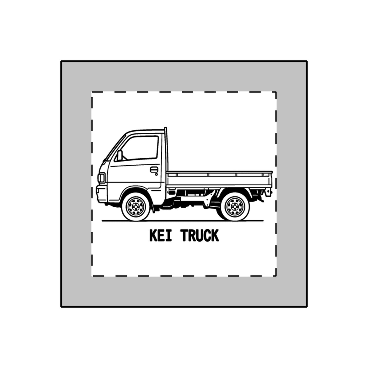 Kei Truck Keychain — Line Art Outline JDM Acrylic Keychain