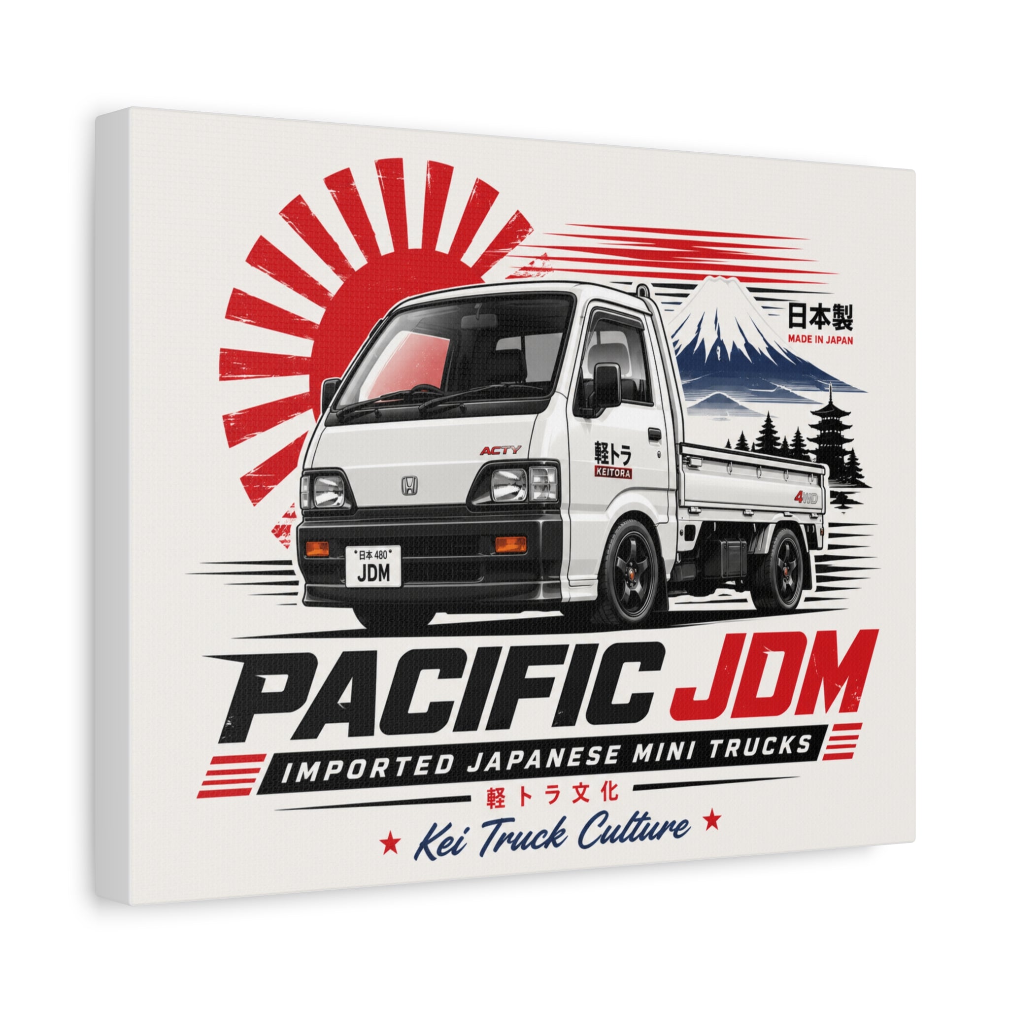 Pacific JDM Kei Truck Canvas Print — Japanese Mini Truck Wall Art