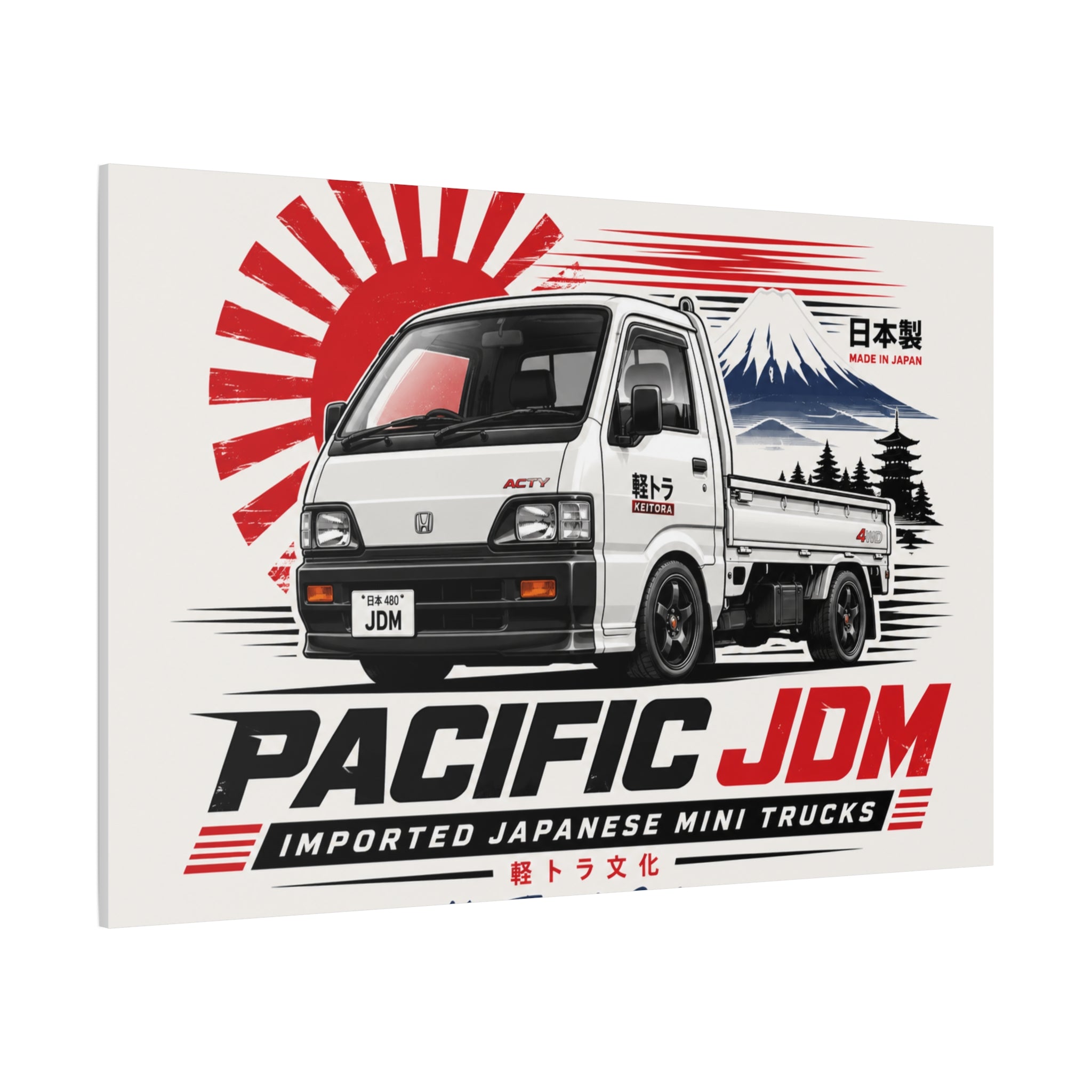 Pacific JDM Kei Truck Canvas Print — Japanese Mini Truck Wall Art