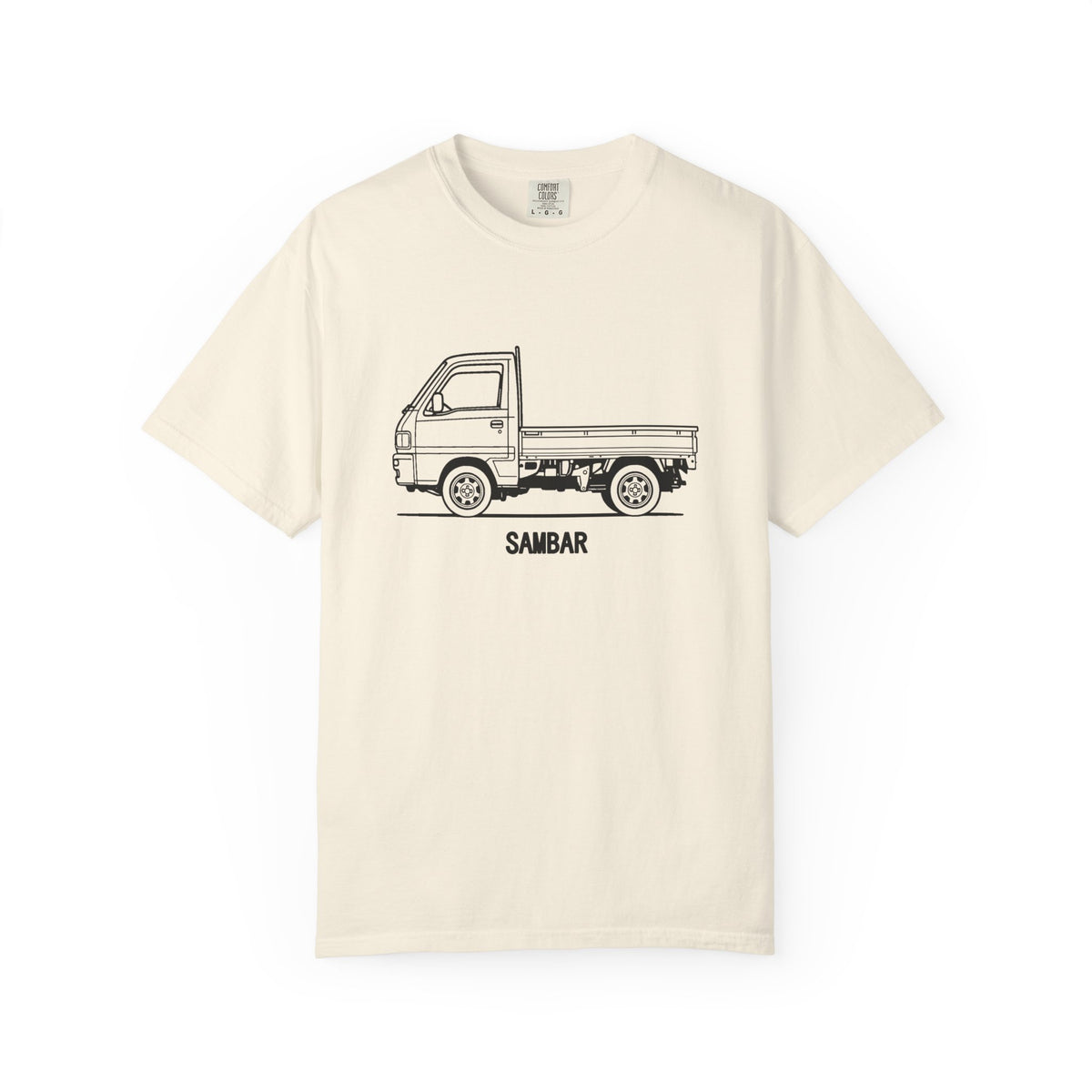 Subaru Sambar Kei Truck T-Shirt — Line Art Outline Mini Truck Shirt