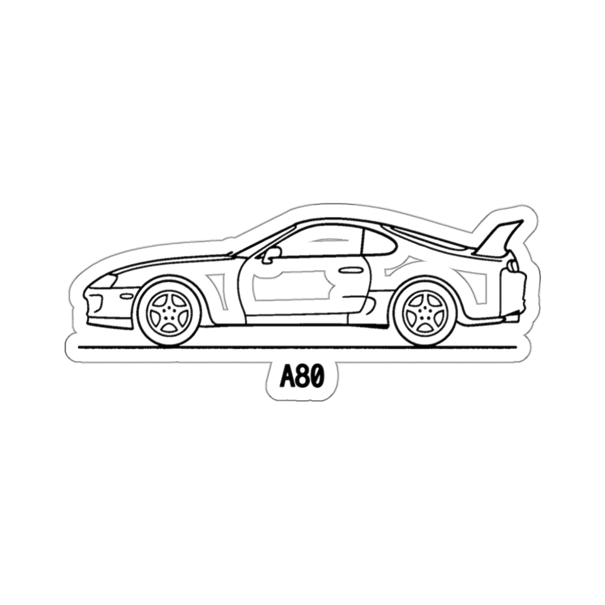 Toyota Supra MK4 Sticker — Line Art Outline JDM Vinyl Decal