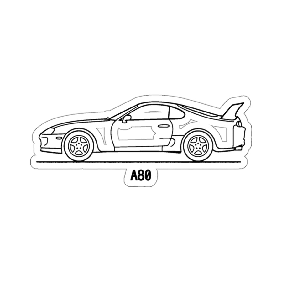 Toyota Supra MK4 Sticker — Line Art Outline JDM Vinyl Decal
