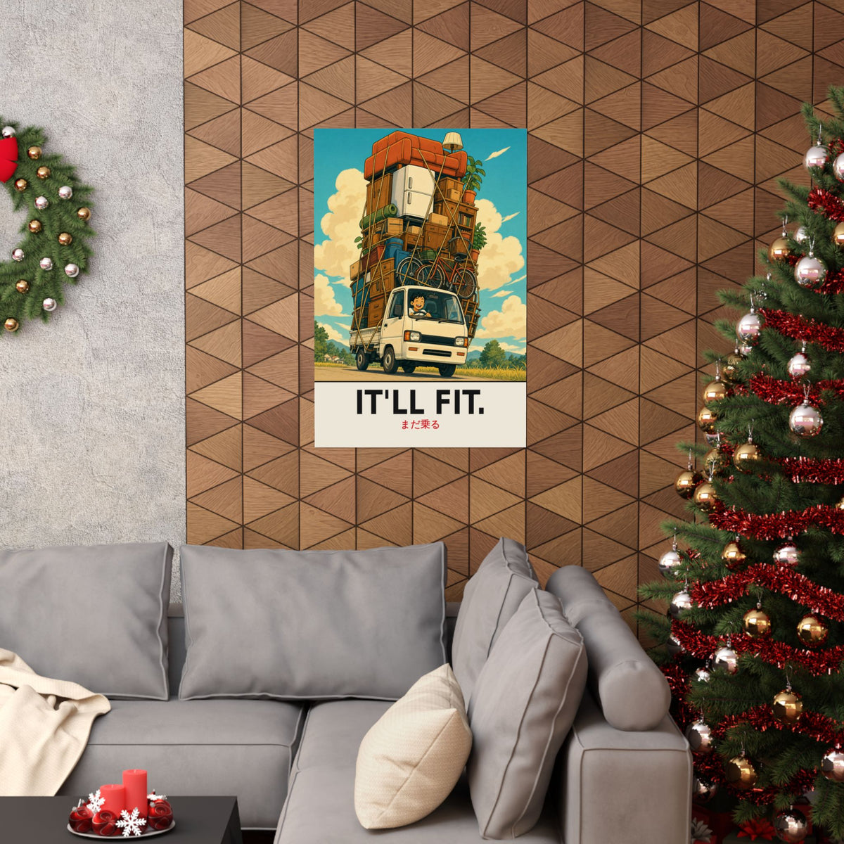 Funny Kei Truck Poster — It'll Fit Overloaded Mini Truck Wall Art