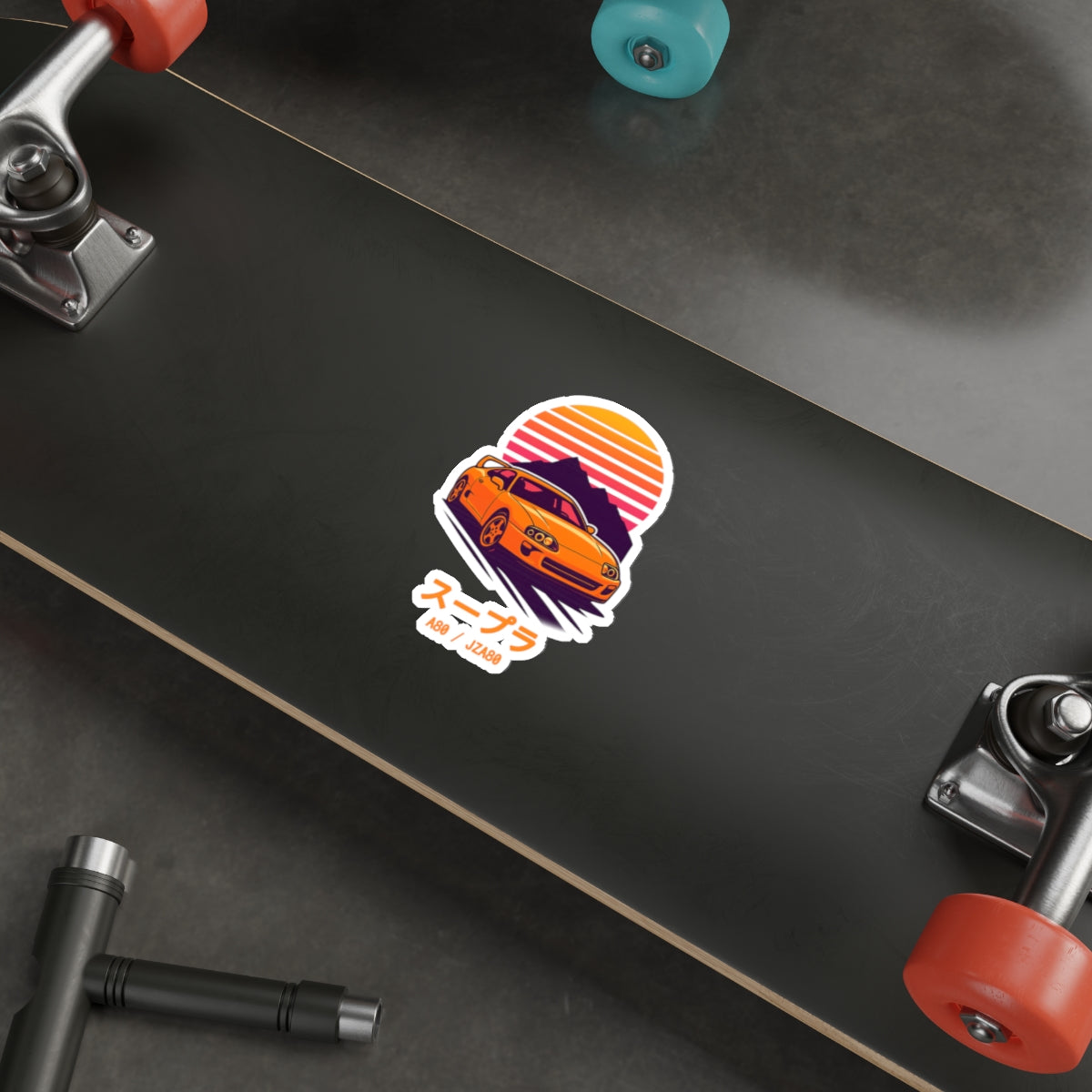 Toyota Supra MK4 Sticker — Retro Sunset JDM Vinyl Decal