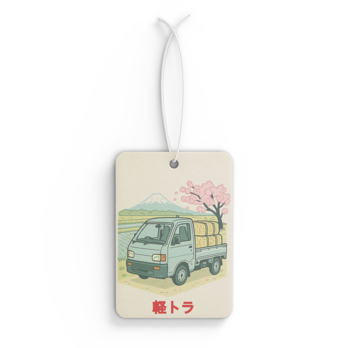 Kei Truck Mt. Fuji Car Air Freshener — Rice Field Japanese Mini Truck Freshener