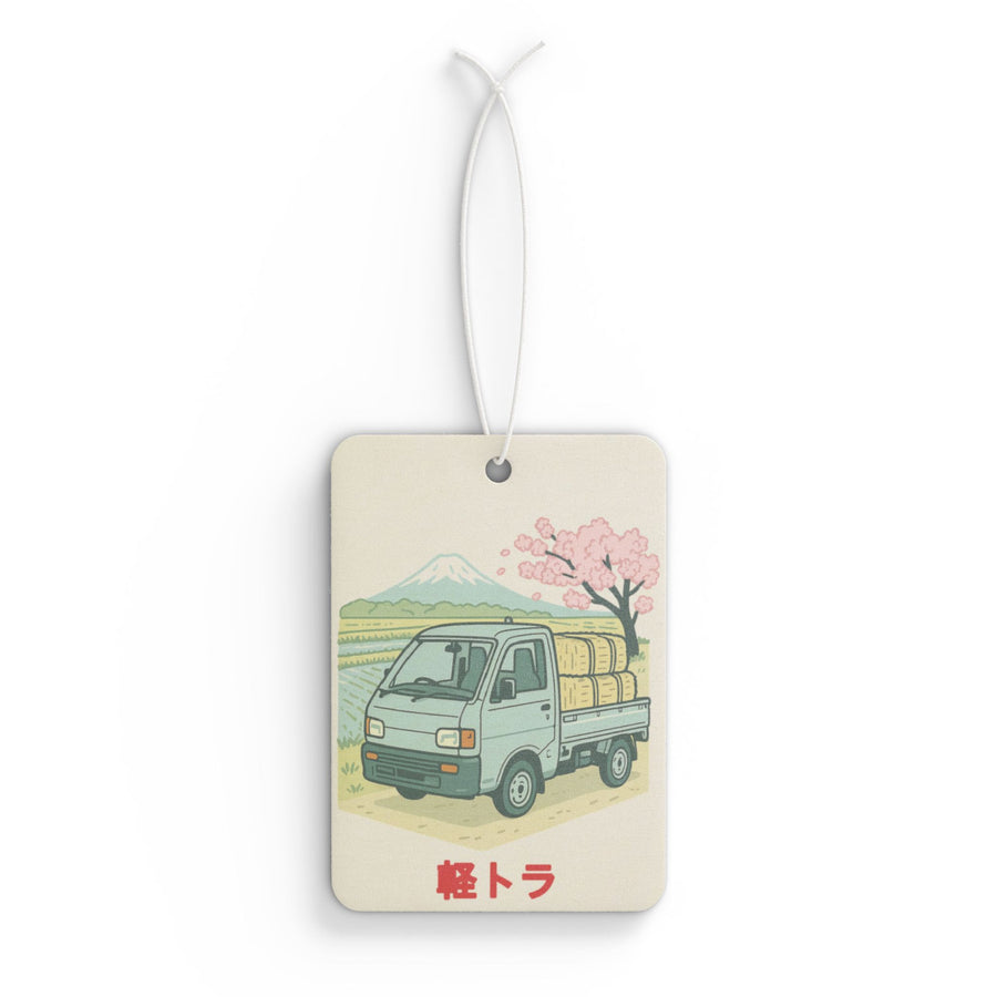 Kei Truck Mt. Fuji Car Air Freshener — Rice Field Japanese Mini Truck Freshener