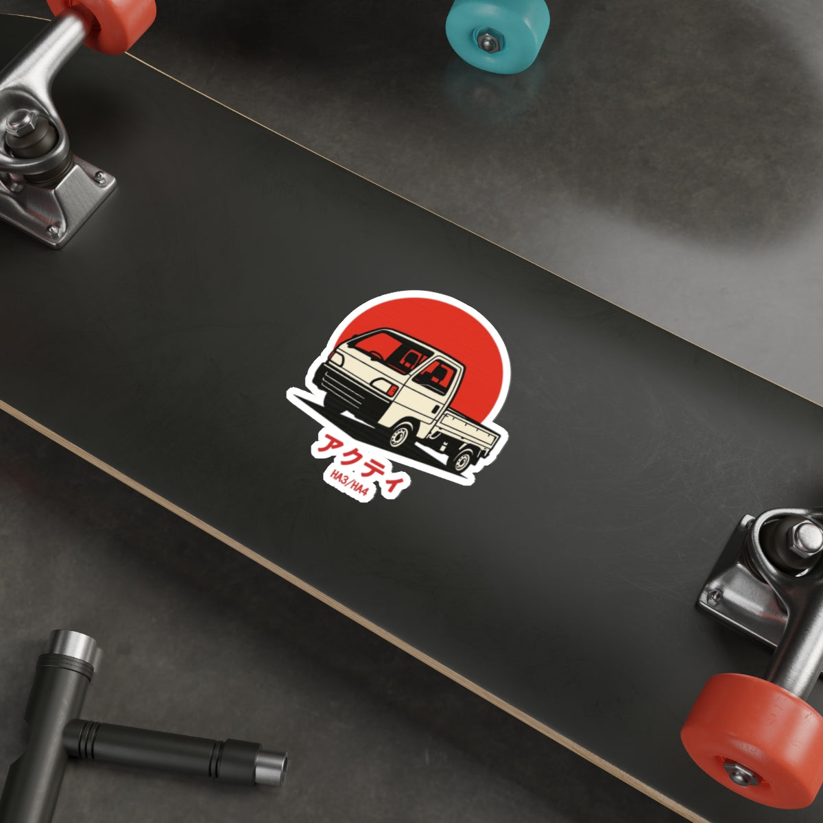 Honda Acty Kei Truck Sticker — Red Sun Japanese Mini Truck Sticker