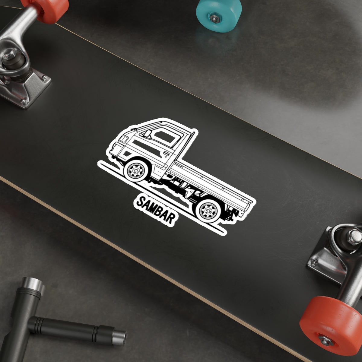 Subaru Sambar Kei Truck Sticker — Line Art Mini Truck Decal