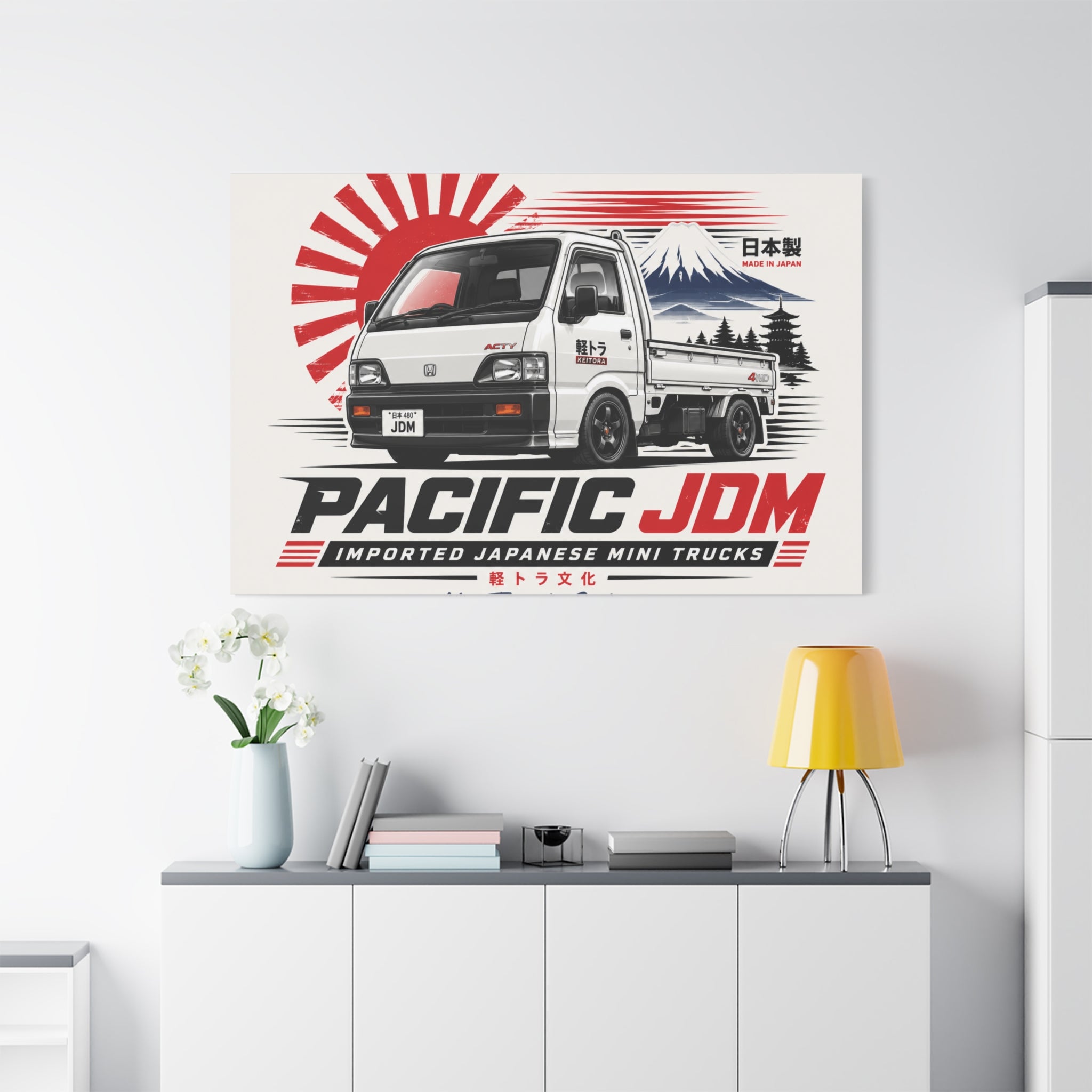 Pacific JDM Kei Truck Canvas Print — Japanese Mini Truck Wall Art