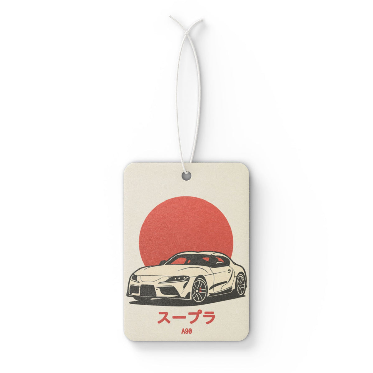 Toyota GR Supra A90 Car Air Freshener — Red Sun JDM Hanging Freshener