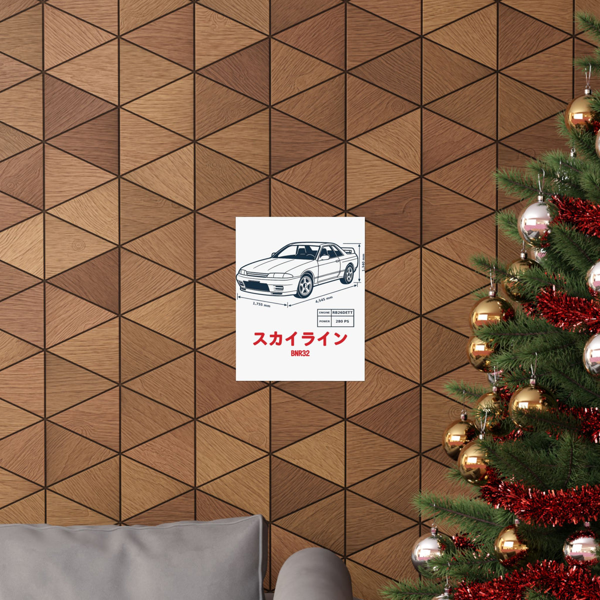 Nissan Skyline GT-R R32 Poster — Blueprint JDM Car Wall Art