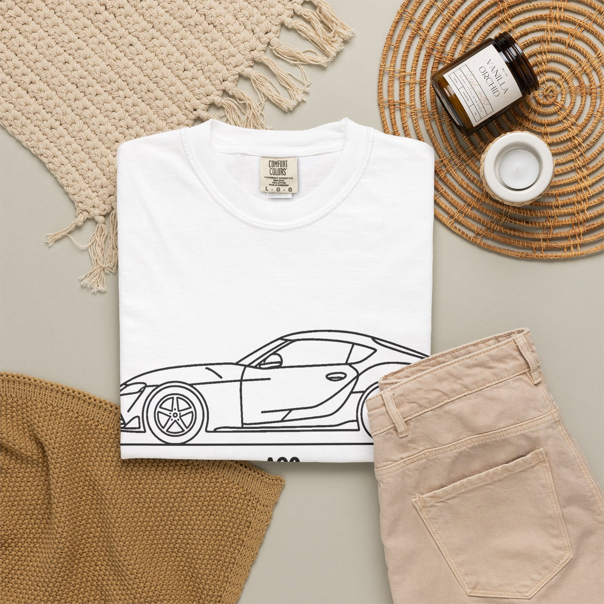 Toyota GR Supra A90 T-Shirt — Line Art Outline JDM Shirt
