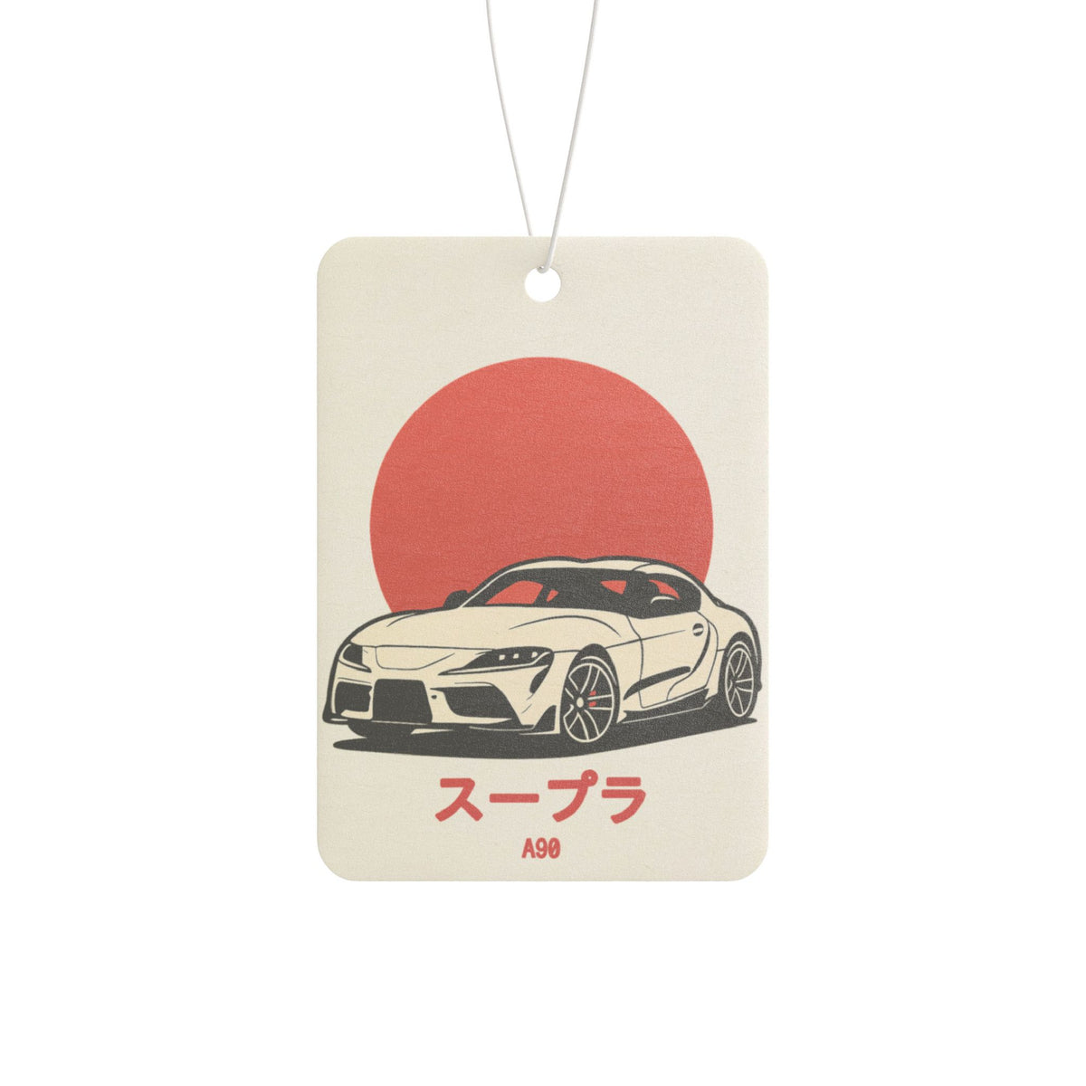 Toyota GR Supra A90 Car Air Freshener — Red Sun JDM Hanging Freshener