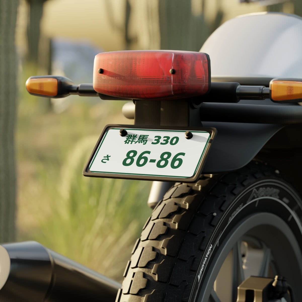 Toyota AE86 Mini Japanese License Plate — 群馬 JDM Style 6x3 Bike & Desk Plate