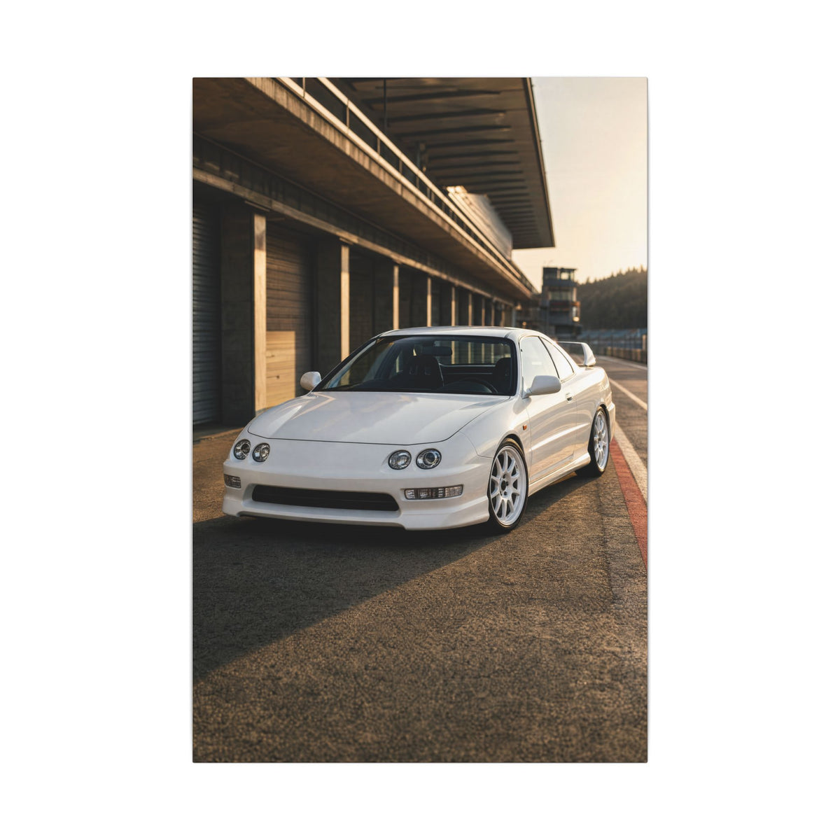 Honda Integra Type R DC2 Canvas Wall Art — Pit Lane Photoreal JDM Car Art