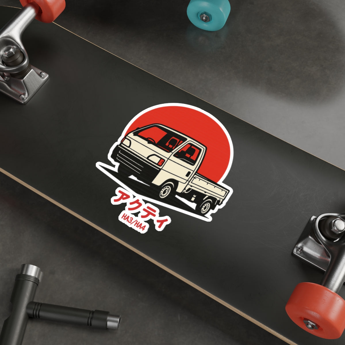 Honda Acty Kei Truck Sticker — Red Sun Japanese Mini Truck Sticker