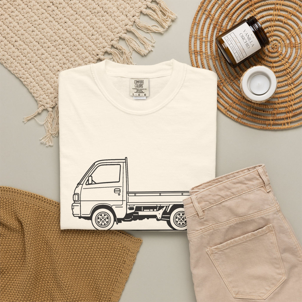 Kei Truck T-Shirt — Line Art Outline JDM Shirt