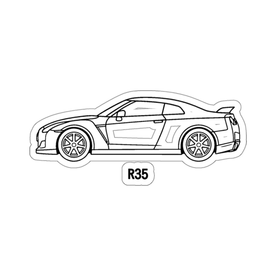 Nissan GT-R R35 Sticker — Line Art Outline JDM Vinyl Decal