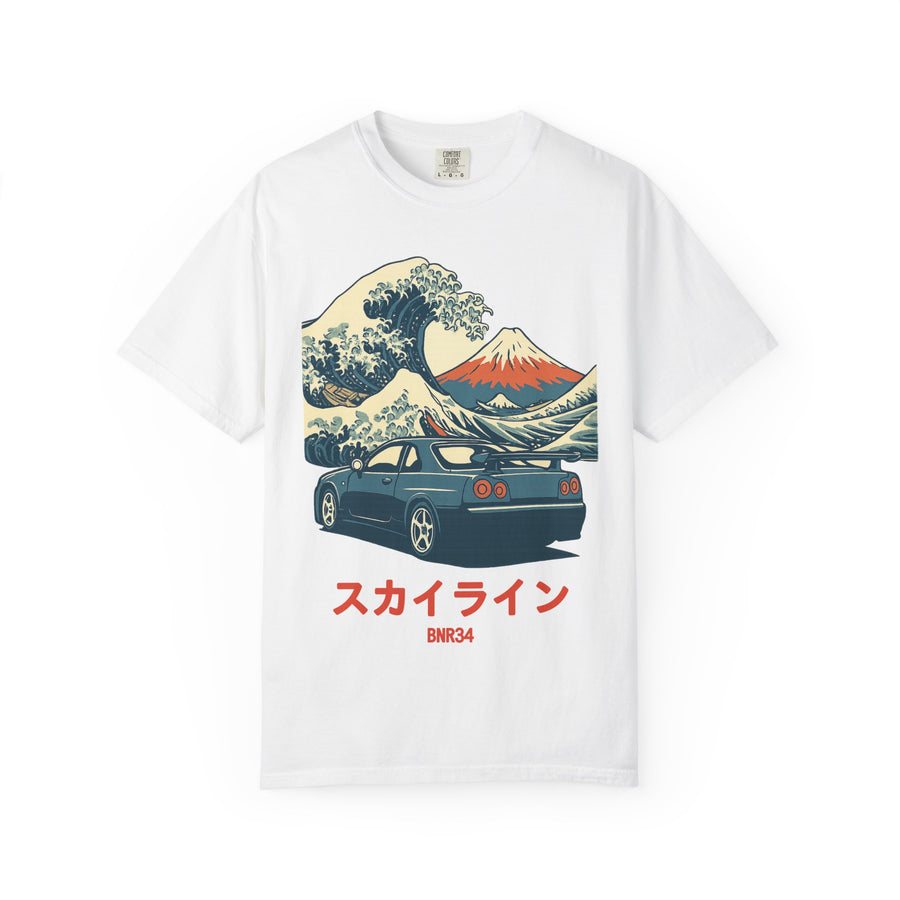 Nissan Skyline GT-R R34 T-Shirt — Ukiyo-e Wave JDM Car Shirt