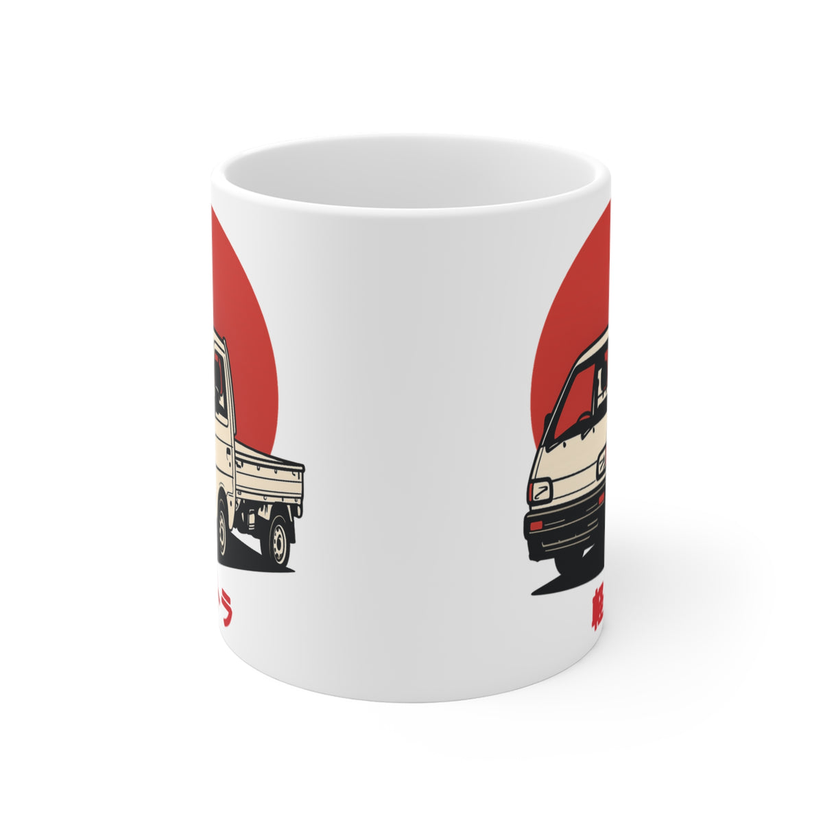 Kei Truck Mug — Red Sun 軽トラ JDM Coffee Mug 11oz