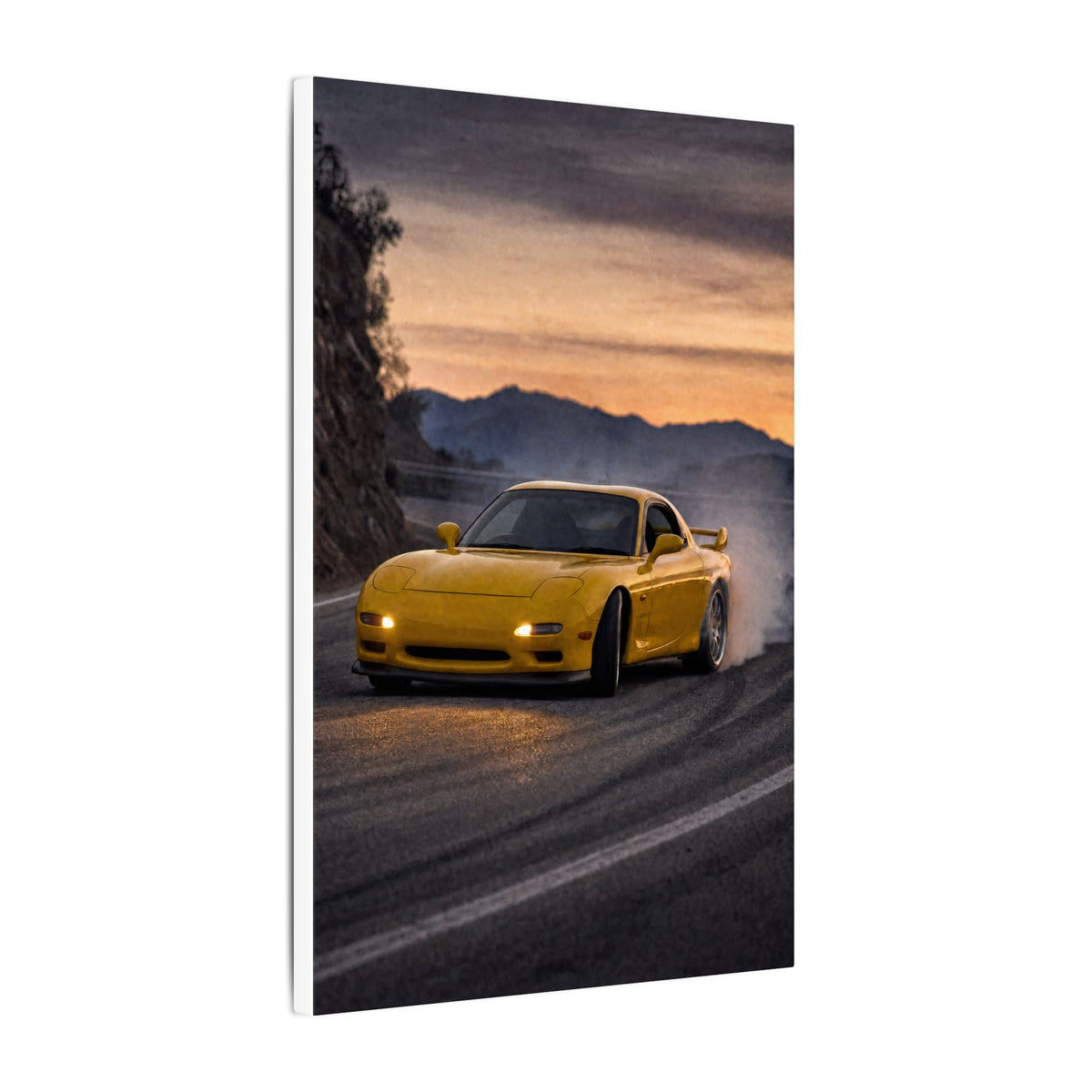 Mazda RX-7 FD Canvas Wall Art — Dusk Drift Photoreal JDM Car Art