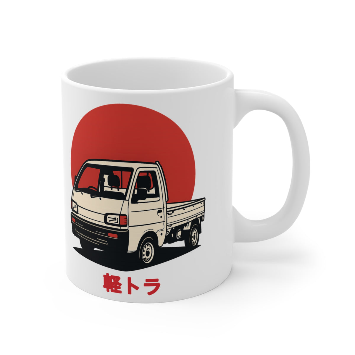 Kei Truck Mug — Red Sun 軽トラ JDM Coffee Mug 11oz